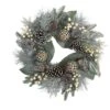 24" Snowy Berry, Pinecone & Ornaments Wreath