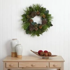 2.3ft. Pinecone & Pine Wreath -Northlight Shop D322813S 12