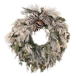 Haute Decor 24" Pre-Lit Snowfall Creek Wreath