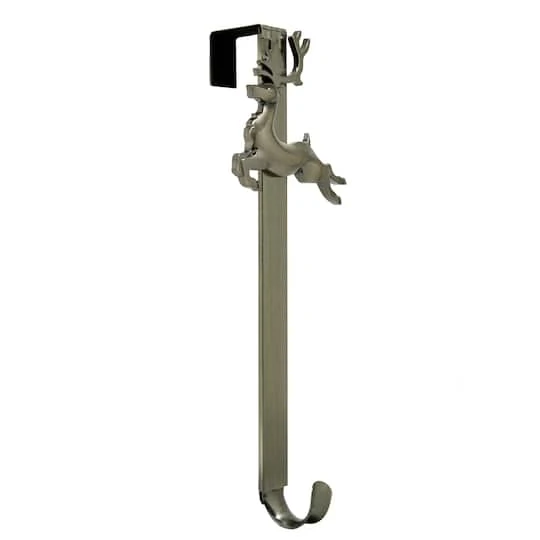 Haute Decor Antique Brass Reindeer Adjustable Wreath Hanger 2 Haute Decor Antique Brass Reindeer Adjustable Wreath Hanger - Image 2