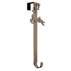 Haute Decor Rubbed Bronze Reindeer Adjustable Wreath Hanger