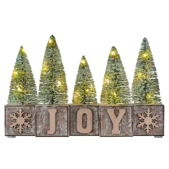 Haute Decor Lighted JOY Christmas Wood Blocks 2 Haute Decor Lighted JOY Christmas Wood Blocks - Image 2