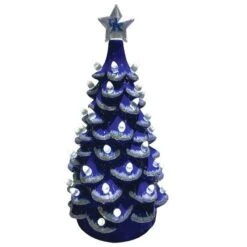 Santa's Workshop 14" NCAA College Team Ceramic LED Christmas Tree University Of Kentucky -Northlight Shop D362572S 1 1