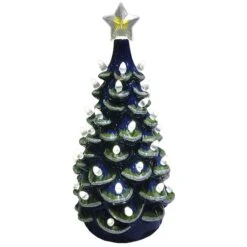 Santa's Workshop 14" NCAA College Team Ceramic LED Christmas Tree University Of Michigan -Northlight Shop D362573S 1 1