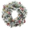 Santa's Workshop 2.5ft. Pre-Lit Glitter Mixed Pine Wreath