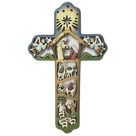 Santa's Workshop 12" Nativity Cross 1 Santa's Workshop 12" Nativity Cross