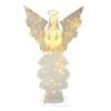 60" Gold & White Outdoor Lighted Angel, Clear LED Lights