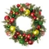 Village Lighting 30" Pre-Lit Festive Holiday Christmas Wreath, Clear LED Lights