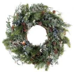 Village Lighting 24" Rustic White Berry Wreath