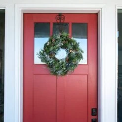 Village Lighting 24" Rustic White Berry Wreath -Northlight Shop D403196S 2