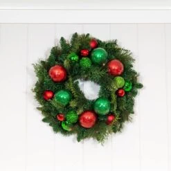 Village Lighting 24" Christmas Cheer Wreath -Northlight Shop D403200S 9