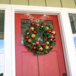 Village Lighting 30" Pre-Lit Christmas Classic Wreath, Clear LED Lights -Northlight Shop D403203S 3