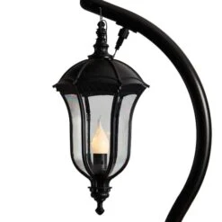 5ft. Pre-Lit LED Holiday Decorated Lamp Post With Greenery & Berries -Northlight Shop D478686S 4