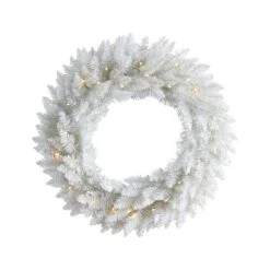 24" Pre-Lit Colorado Spruce Christmas Wreath