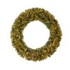 6ft. Clear LED Lights Flocked Artificial Christmas Wreath With Pinecones