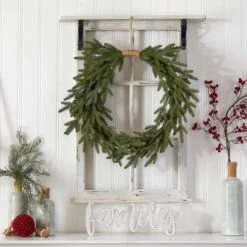 24" Pre-Lit Holiday Christmas Cascading Pine Wreath -Northlight Shop D479012S 5