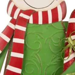 Glitzhome® 3ft. Metal Snowman & Santa Yard Stake Set 17 Glitzhome® 3ft. Metal Snowman & Santa Yard Stake Set -Northlight Shop D479447S 8