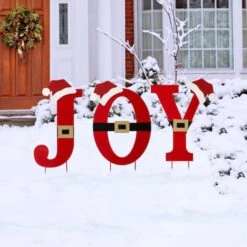 Glitzhome® 2.5ft. Metal Joy Yard Stake Set 11 Glitzhome® 2.5ft. Metal Joy Yard Stake Set -Northlight Shop D479453S 2