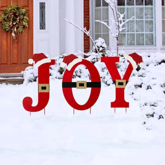 Glitzhome® 2.5ft. Metal Joy Yard Stake Set 3 Glitzhome® 2.5ft. Metal Joy Yard Stake Set - Image 3