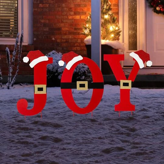 Glitzhome® 2.5ft. Metal Joy Yard Stake Set 4 Glitzhome® 2.5ft. Metal Joy Yard Stake Set - Image 4