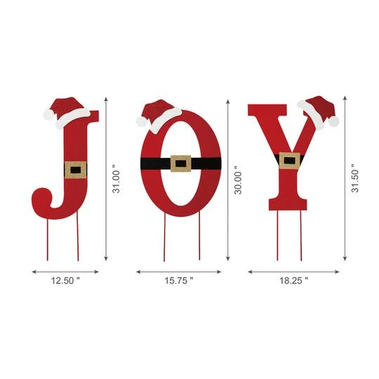 Glitzhome® 2.5ft. Metal Joy Yard Stake Set 6 Glitzhome® 2.5ft. Metal Joy Yard Stake Set - Image 6