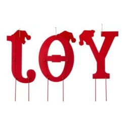 Glitzhome® 2.5ft. Metal Joy Yard Stake Set 17 Glitzhome® 2.5ft. Metal Joy Yard Stake Set -Northlight Shop D479453S 8