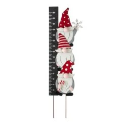Glitzhome® 3ft. Lighted LED Gnome Snow Gauge Yard Stake 13 Glitzhome® 3ft. Lighted LED Gnome Snow Gauge Yard Stake -Northlight Shop D479458S 4