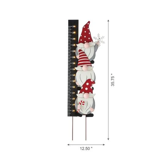 Glitzhome® 3ft. Lighted LED Gnome Snow Gauge Yard Stake 8 Glitzhome® 3ft. Lighted LED Gnome Snow Gauge Yard Stake - Image 8