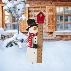 Glitzhome® 40" Snowman Snow Gauge Yard Stake -Northlight Shop D479459S 3