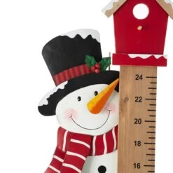Glitzhome® 40" Snowman Snow Gauge Yard Stake -Northlight Shop D479459S 4
