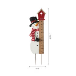 Glitzhome® 40" Snowman Snow Gauge Yard Stake -Northlight Shop D479459S 5