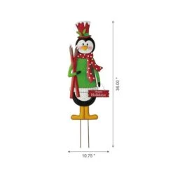 Glitzhome® 3.5ft. Metal Penguin Yard Stake 15 Glitzhome® 3.5ft. Metal Penguin Yard Stake -Northlight Shop D479460S 6