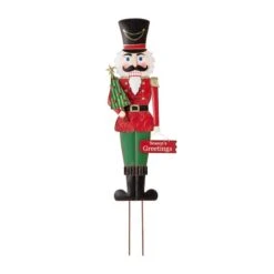 Glitzhome® 3ft. Metal Nutcracker Yard Stake