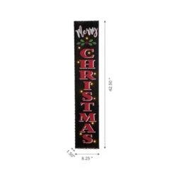 Glitzhome® 3.5ft. LED Black Christmas Porch Sign With Timer -Northlight Shop D479465S 5