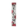 Glitzhome® 42" Lighted Wooden Poinsettia WELCOME Porch Sign