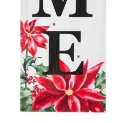 Glitzhome® 42" Lighted Wooden Poinsettia WELCOME Porch Sign -Northlight Shop D479471S 6