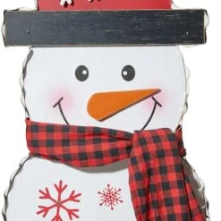 Glitzhome® 3ft. Lighted Wooden Christmas Snowman Porch Décor With Timer 12 Glitzhome® 3ft. Lighted Wooden Christmas Snowman Porch Décor With Timer -Northlight Shop D479473S 6