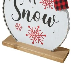 Glitzhome® 3ft. Lighted Wooden Christmas Snowman Porch Décor With Timer 13 Glitzhome® 3ft. Lighted Wooden Christmas Snowman Porch Décor With Timer -Northlight Shop D479473S 7