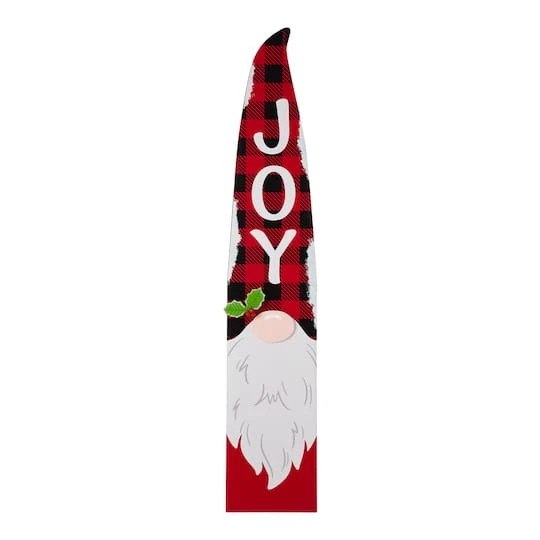 Glitzhome® 42" Christmas Gnome Wooden Porch Sign 1 Glitzhome® 42" Christmas Gnome Wooden Porch Sign