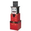 Glitzhome® 36" Wooden Block Nutcracker Porch Décor
