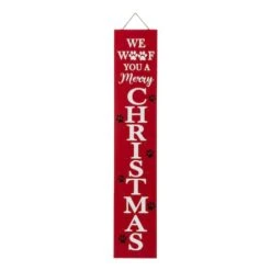 Glitzhome® 3.5ft. Lighted Dog Christmas Porch Sign With Timer -Northlight Shop D479479S 4