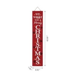 Glitzhome® 3.5ft. Lighted Dog Christmas Porch Sign With Timer -Northlight Shop D479479S 6