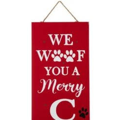 Glitzhome® 3.5ft. Lighted Dog Christmas Porch Sign With Timer -Northlight Shop D479479S 8