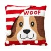Glitzhome® Hooked 3D Woof Throw Pillow