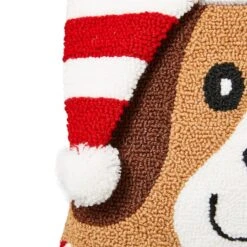 Glitzhome® Hooked 3D Woof Throw Pillow -Northlight Shop D479537S 5