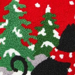 Glitzhome® Hooked Christmas Dog & Cat Throw Pillow Set -Northlight Shop D479539S 5