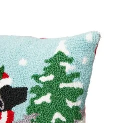 Glitzhome® Hooked Christmas Dog & Cat Throw Pillow Set -Northlight Shop D479539S 6