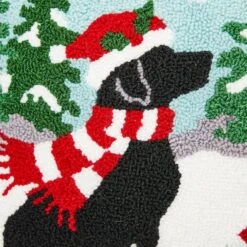 Glitzhome® Hooked Christmas Dog & Cat Throw Pillow Set -Northlight Shop D479539S 7