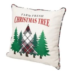 Glitzhome® Farm Fresh Heavy Cotton Christmas Tree Throw Pillow -Northlight Shop D479543S 6