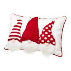 Glitzhome® 3D Heavy Cotton Knitted Gnome Throw Pillow -Northlight Shop D479544S 5